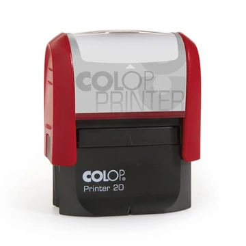 Bélyegző, COLOP "Printer 20" piros ház/fekete párna