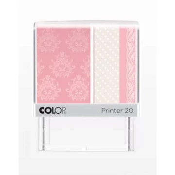 Bélyegző, COLOP "Printer 20" rózsaszín ház/fekete párna