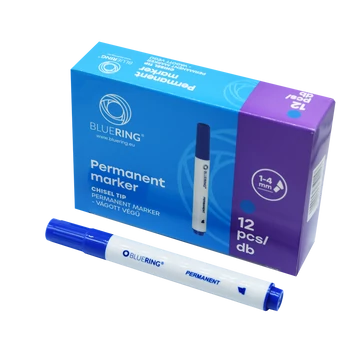 Permanent marker 1-4mm, vágott végű Bluering® kék