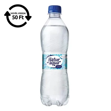 Ásványvíz, szénsavas, NATUR AQUA, 0,5 l