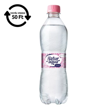 Ásványvíz, szénsavmentes, NATUR AQUA, 0,5 l