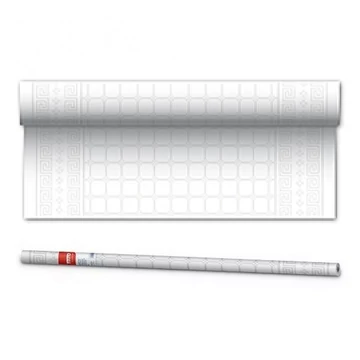 Papír asztalterítő tekercses FATO 1,2x7 m damast fehér