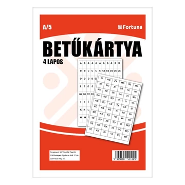 Betűkártya FORTUNA 4 ív/csomag