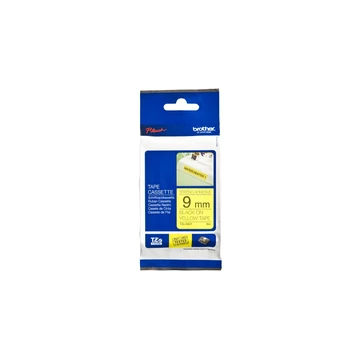 Brother TZE-S621 laminált P-touch szalag (9mm) Black on Yellow - 8m