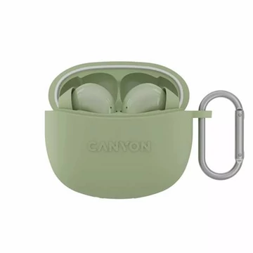 Fülhallgató, TWS vezeték nélküli, Bluetooth 5.3, CANYON "TWS-5", zöld