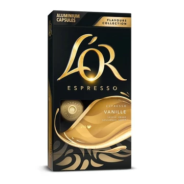 Douwe Egberts L`OR vanília ízesítésű 10db kávékapszula