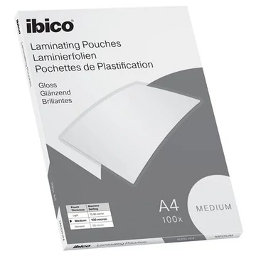 Meleglamináló fólia, 100 mikron, A4, fényes, IBICO "Medium"
