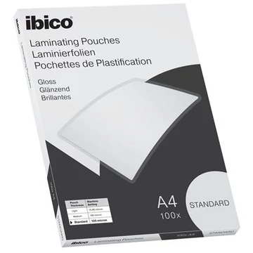 Meleglamináló fólia, 125 mikron, A4, fényes, IBICO "Standard"