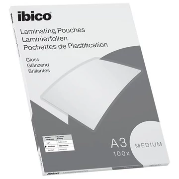 Meleglamináló fólia, 100 mikron, A3, fényes, IBICO "Medium"