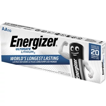 Elem, AA ceruza, 10 db, lítium, ENERGIZER "Ultimate Lithium"