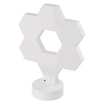 Emos GoSmart Hexagon fehér, 6 részből álló, RGBIC dimmelhető, WiFi LED asztali lámpa