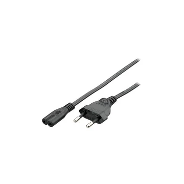 Hálózati tápkábel, notebookhoz, nem földelt, C7, 1,8 m, EQUIP