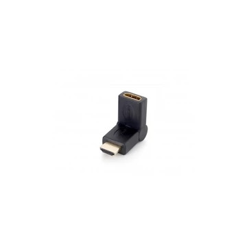 Adapter, HDMI-HDMI átalakító, 90°-ban hajlítható, EQUIP