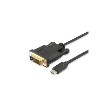 Átalakító kábel, USB-C-DVI-D Dual-Link, 1,8m, EQUIP