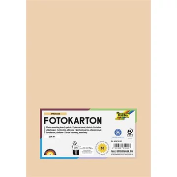 Dekorkarton, 2 oldalas, A4, 300 g, 50 lap, FOLIA, barack