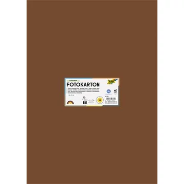Dekorkarton, 2 oldalas, 50x70 cm, 300 g, 10 lap, FOLIA, csokoládébarna