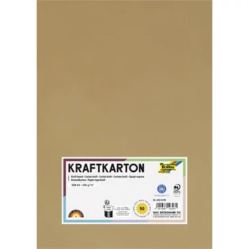 Kraft papír, A4, 230 g, 50 lap, FOLIA