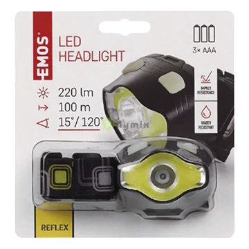 Emos P3536 COB LED 220lm tölthető fejlámpa