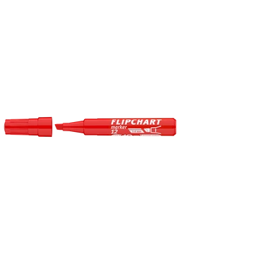 Flipchart marker, 1-4 mm, vágott, ICO "Artip 12", piros