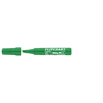 Flipchart marker, 1-4 mm, vágott, ICO "Artip 12 ", zöld