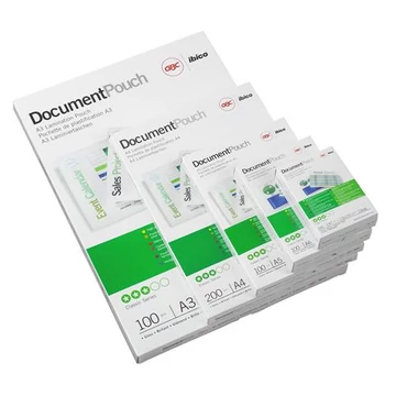 Meleglamináló fólia, 250mikron, 54x86mm, fényes, GBC, 100db/cs