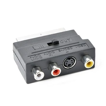GEMBIRD CCV-4415 Adapter SCART plug to 3 RCA jacks and 1 S-Video jack with switch
