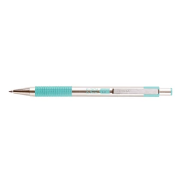 Golyóstoll 0,7mm, pasztell zöld test, Zebra F-301, írásszín kék