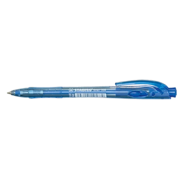 Golyóstoll, 0,38 mm, nyomógombos, STABILO "Liner 308", kék