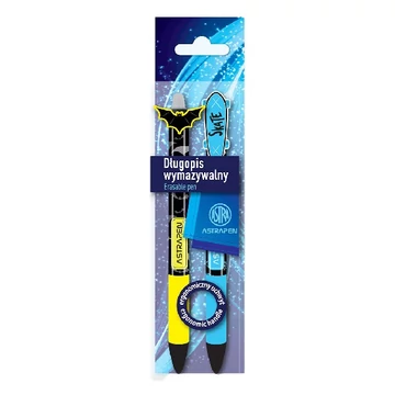 Golyóstoll ASTRA PEN radírozható Skate &amp; Bats 0,5 mm 2 db/bliszter