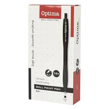 Golyóstoll OPTIMA nyomógombos 521 fekete