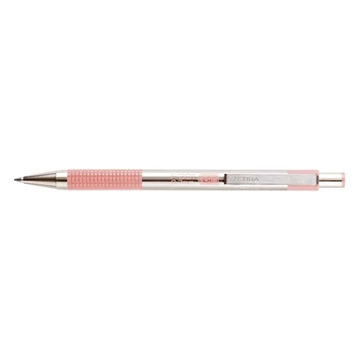 Golyóstoll 0,7mm, pasztell rózsaszín test, Zebra F-301, írásszín kék