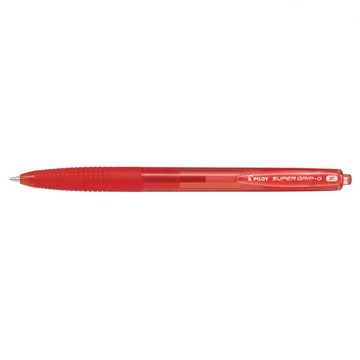 Golyóstoll, 0,22 mm, nyomógombos, PILOT "Super Grip G", piros