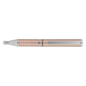 Golyóstoll, 0,24 mm, teleszkópos, rose gold színű tolltest, ZEBRA "SL-F1", kék