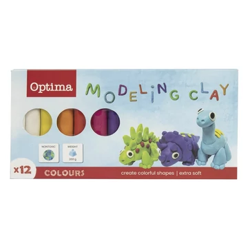 Gyurma OPTIMA színes 200gr 12db-os