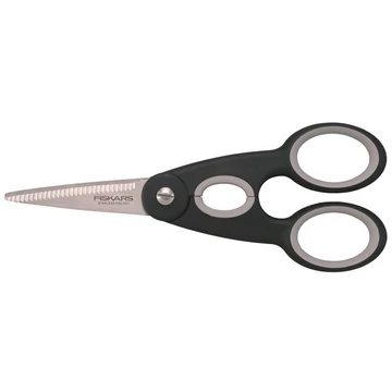 Olló, konyhai, 22 cm FISKARS "Functional ReNew", fekete