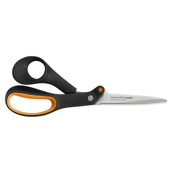Olló, barkács, 21 cm, FISKARS "Amplify", fekete