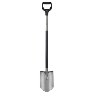 Ásó, hegyes, FISKARS "Ergonomic™", szürke