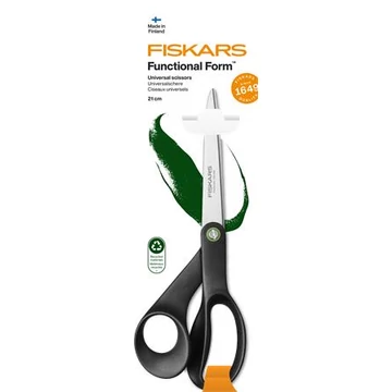 Olló, általános, 21 cm, FISKARS "Functional Form Renew", fekete