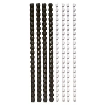Spirál, műanyag, 6 mm, 10-20 lap, FELLOWES, 25 db, fekete