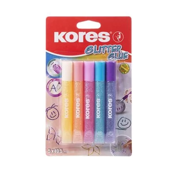 Csillámos ragasztó, KORES, 5db/cs