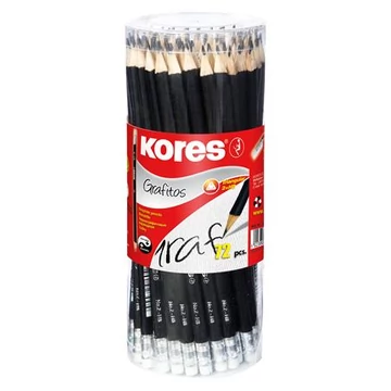 Grafitceruza radírral, HB, háromszögletű, KORES, 72db/cs