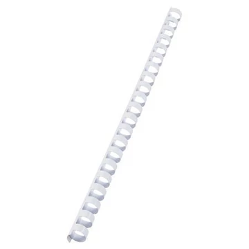 Spirál, műanyag, 12mm, 56-80lap, VICTORIA, fehér, 100db/doboz