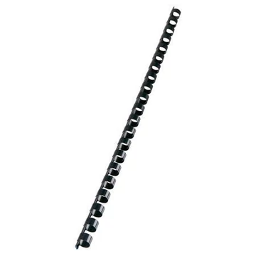 Spirál, műanyag, 12mm, 56-80lap, VICTORIA, fekete, 100db/doboz