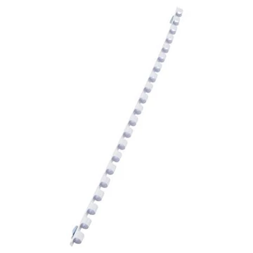 Spirál, műanyag, 6mm, 10-20lap, VICTORIA, fehér, 100db/doboz