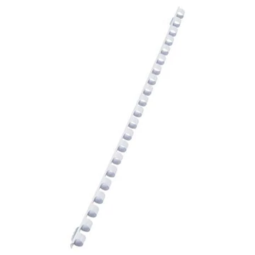Spirál, műanyag, 8mm, 21-40lap, VICTORIA, fehér, 100db/doboz