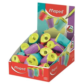 Hegyező display, egylyukú, tartályos, MAPED "Boogy", vegyes színek, 30db/disp