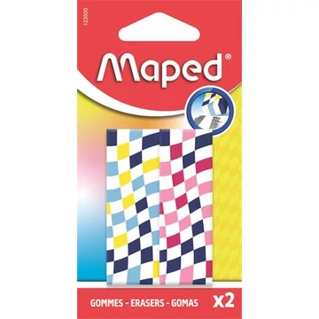 Radír, sakktábla, MAPED „Checkerboards”, vegyes minták, 2 db