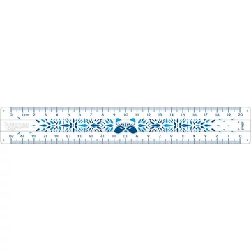 Vonalzó, műanyag, törhetetlen, 20 cm, MAPED "Study Unbreakable Fancy", vegyes színek