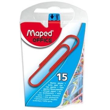 Gemkapocs, 50mm, MAPED, színes, 15db/bliszt