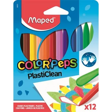 Zsírkréta, MAPED "Color`Peps" PlastiClean, 12 különböző szín